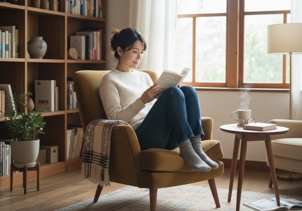 保育士の本を読む人